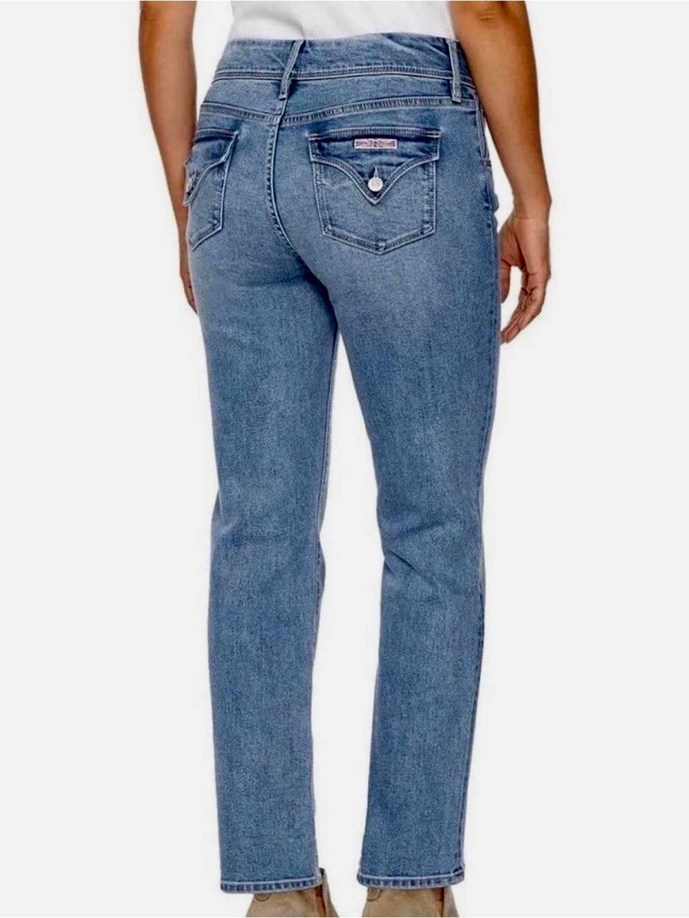 HUDSON $195  NEW Mid-Rise Straight Leg Jeans Sz 16  94% Cotton • BACK TO SCHOOL